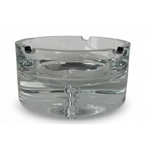 Krosno Poland Blocky Crystal Ashtray MCM 6 lbs Thick Glass
